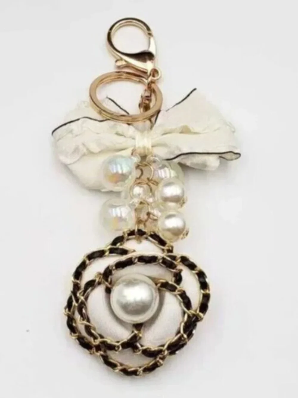 Louis Vuitton Gold Lock 🔒 Authentic LV Key + Unbranded Flower Baag Charm